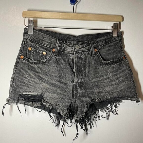Levi’s 501 Undone Hem Shorts size 25 - Picture 2 of 6